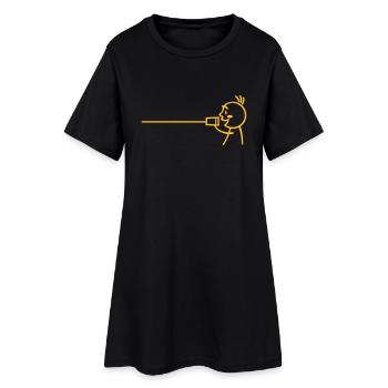 love tin can telephone couple shirt - boy - Frauen T-Shirt-Kleid - Schwarz - Vorne