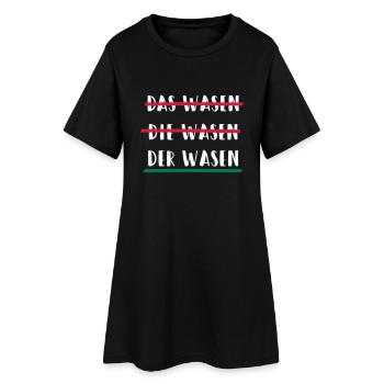 das die oder der Cannstatter Wasen Geschenk - Frauen T-Shirt-Kleid - Schwarz - Vorne