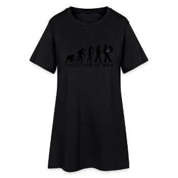 evolution_spielmannszug_pauke_112015_c_2 - Frauen T-Shirt-Kleid - Schwarz - Vorne