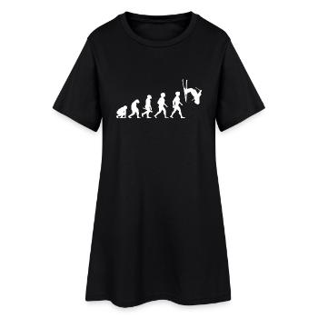Evolution skier skiing freestyle winter sport - Women’s T-Shirt Dress - black - Front