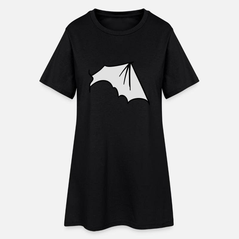 batwing_right - Frauen T-Shirt-Kleid - Schwarz