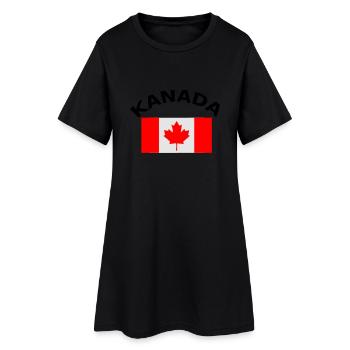 Canada, Canada, drapeau, drapeau - Robe T-shirt Femme - noir - Devant