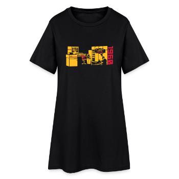 pong1960_2c - Robe T-shirt Femme - noir - Devant