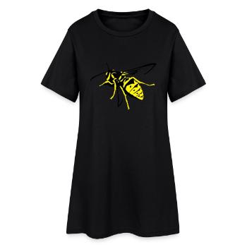 Wesp - Frauen T-Shirt-Kleid - Schwarz - Vorne