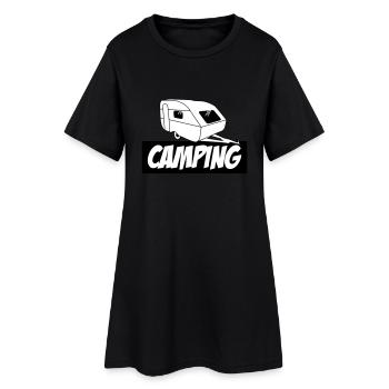 Camping - The pure passion - Women’s T-Shirt Dress - black - Front