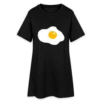 fried egg - Women’s T-Shirt Dress - black - Front
