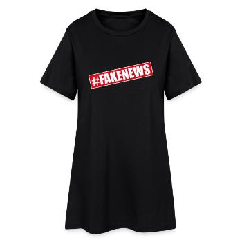 Hashtag Fake News Donald  - Robe T-shirt Femme - noir - Devant