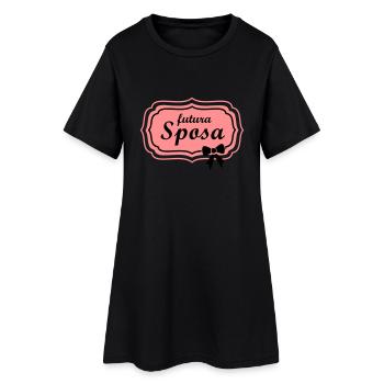 futura sposa retro frame - Frauen T-Shirt-Kleid - Schwarz - Vorne