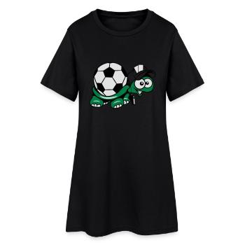 arbitre de football de tortue - Robe T-shirt Femme - noir - Devant