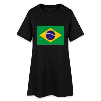 Brazil flag banner - Women’s T-Shirt Dress - black - Front