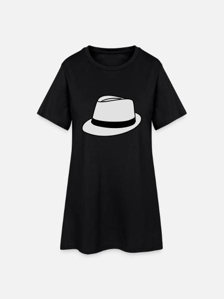 Hat - Women’s T-Shirt Dress - black