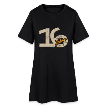 16 Geburtstag - Frauen T-Shirt-Kleid - Schwarz - Vorne