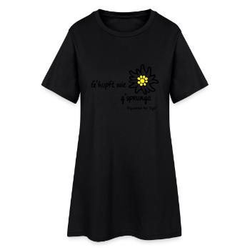 G' hupft | Egal Tassen & Zubehör - Frauen T-Shirt-Kleid - Schwarz - Vorne