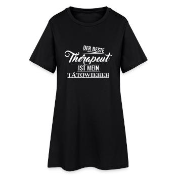 Tattoo - Frauen T-Shirt-Kleid - Schwarz - Vorne