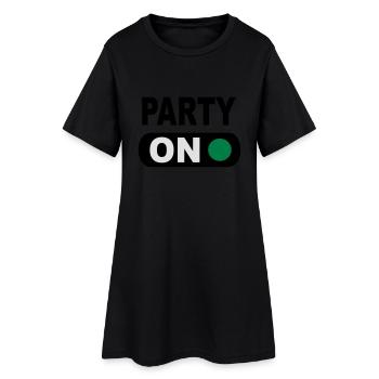party - Robe T-shirt Femme - noir - Devant