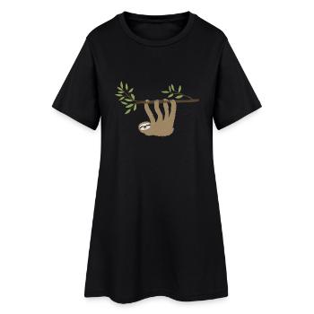 Sloth hanging around - Women’s T-Shirt Dress - black - Front
