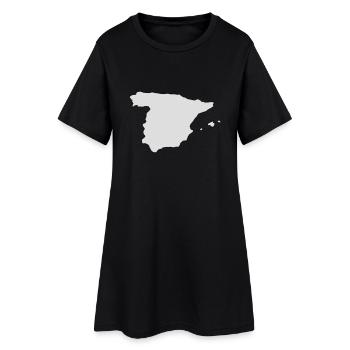 spain,spanien,espania - Frauen T-Shirt-Kleid - Schwarz - Vorne