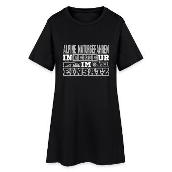 Alpine-Naturgefahr -Genie - Frauen T-Shirt-Kleid - Schwarz - Vorne