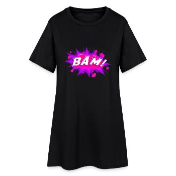 BAM 2 - Frauen T-Shirt-Kleid - Schwarz - Vorne
