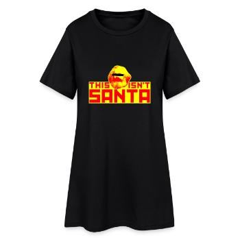 Ce n'est pas Père Noël (Karl Marx) - Robe T-shirt Femme - noir - Devant