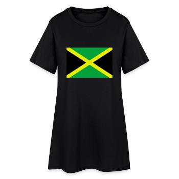 Jamaïque - Robe T-shirt Femme - noir - Devant