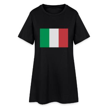 italien - Robe T-shirt Femme - noir - Devant