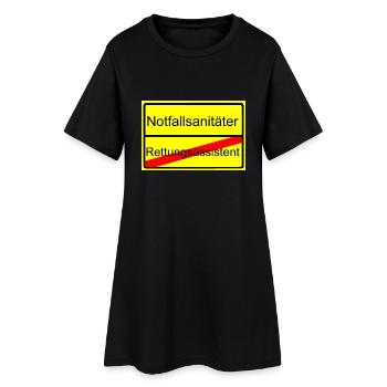 Vom Rettungsassistent zum Notfallsanitäter - Frauen T-Shirt-Kleid - Schwarz - Vorne
