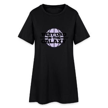Best dad in he galaxy - Frauen T-Shirt-Kleid - Schwarz - Vorne