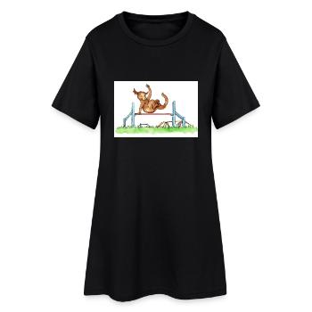 Agility Hürde - Frauen T-Shirt-Kleid - Schwarz - Vorne