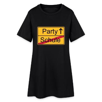 Schools out lets party! - Frauen T-Shirt-Kleid - Schwarz - Vorne
