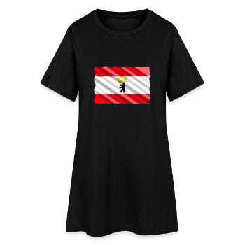 berlin - Frauen T-Shirt-Kleid - Schwarz - Vorne