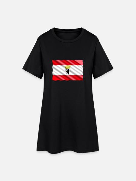 berlin - Frauen T-Shirt-Kleid - Schwarz