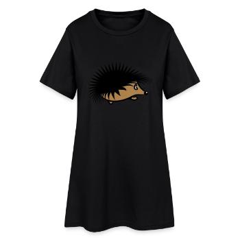Douce nature hérisson - Robe T-shirt Femme - noir - Devant