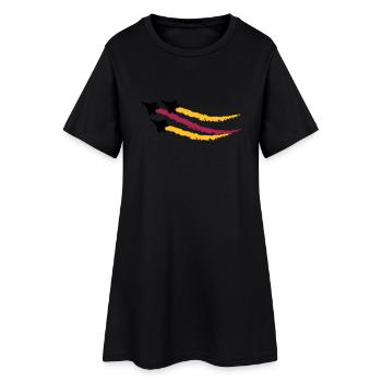 F22 Raptor - Frauen T-Shirt-Kleid - Schwarz - Vorne