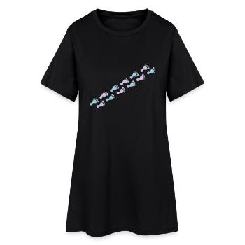 footprints - Robe T-shirt Femme - noir - Devant