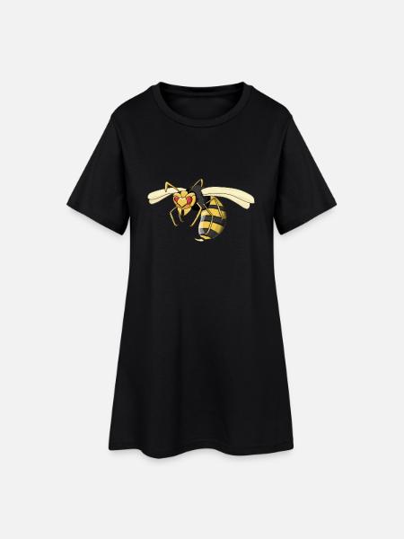guêpe - Robe T-shirt Femme - noir
