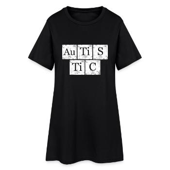 Tableau Périodique AuTiSTiC Nerd Geek - Robe T-shirt Femme - noir - Devant