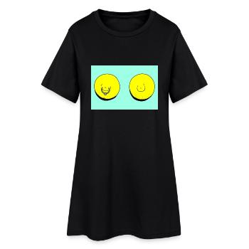 lemon piercing turquoise - Women’s T-Shirt Dress - black - Front