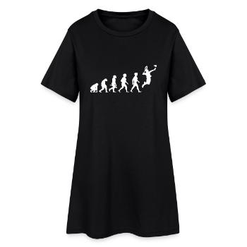 Evolution Badminton Federball Shuttlecock Spieler - Frauen T-Shirt-Kleid - Schwarz - Vorne