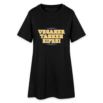 Veganer tanken Eifrei Geschenk - Frauen T-Shirt-Kleid - Schwarz - Vorne