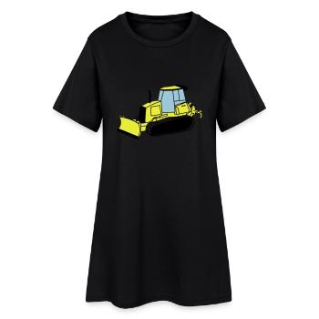 Chenille de chantier - Robe T-shirt Femme - noir - Devant