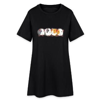 Masque de cochon d'Inde - Robe T-shirt Femme - noir - Devant