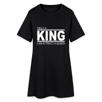 Le roi la reine - Robe T-shirt Femme - noir - Devant