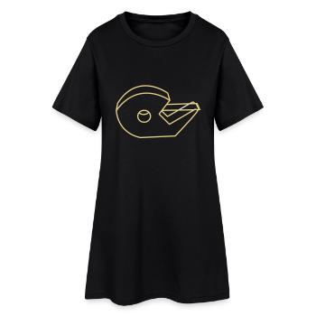 tape - Women’s T-Shirt Dress - black - Front