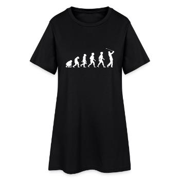 Evolution Golf Golfer Golfer Terrain de golf - Robe T-shirt Femme - noir - Devant