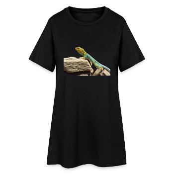 gecko lizard echse eidechse - Frauen T-Shirt-Kleid - Schwarz - Vorne