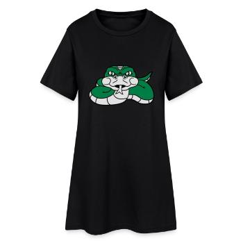 conception de bande dessinée de bande dessinée col - Robe T-shirt Femme - noir - Devant
