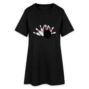 jeu de quilles - Robe T-shirt Femme - noir - Devant