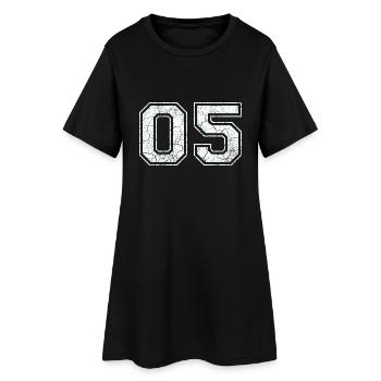 05 dans blanc in Used Look - Robe T-shirt Femme - noir - Devant