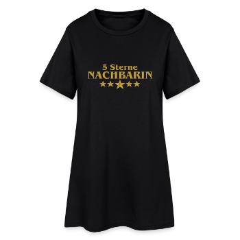 Vom Grafik Designer--5 Sterne Nachbarin - Frauen T-Shirt-Kleid - Schwarz - Vorne